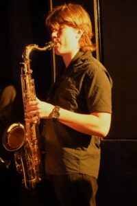 Musician playing sax
